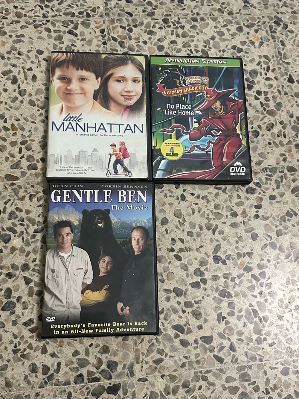 Bundle of 3 Family DVDs — Little Manhattan, Carmen Sandiego, Gentle Ben
